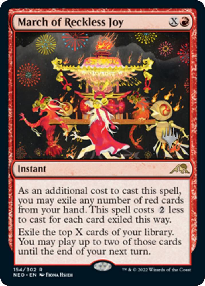 March of Reckless Joy 154 (Promo Pack: Kamigawa: Neon Dynasty)  - Foil | Good Games Modbury