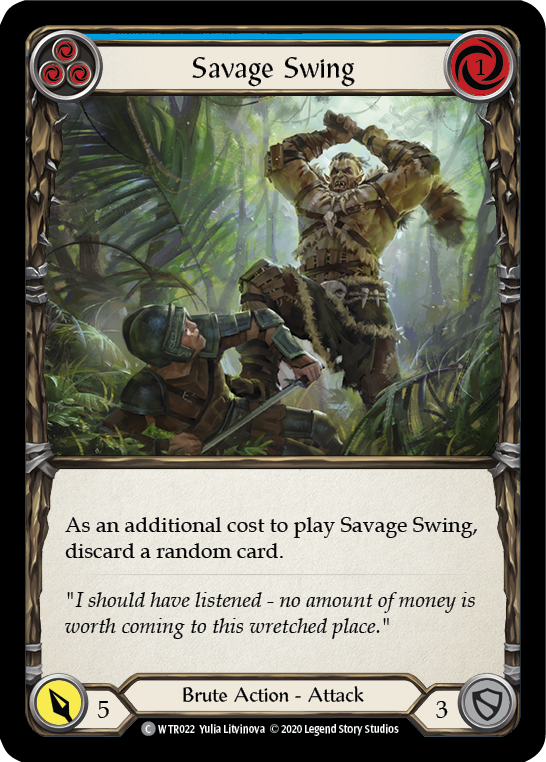 Savage Swing (Blue) [U-WTR022] (Welcome to Rathe Unlimited)  Unlimited Normal | Good Games Modbury