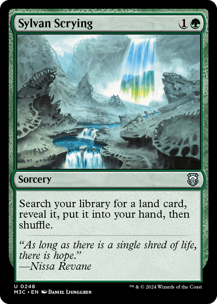 Sylvan Scrying (Ripple Foil) [Modern Horizons 3 Commander] | Good Games Modbury