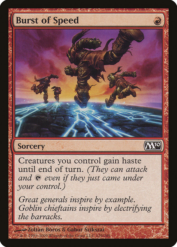 Burst of Speed 129/249 (Magic 2010 (M10))  - Foil | Good Games Modbury