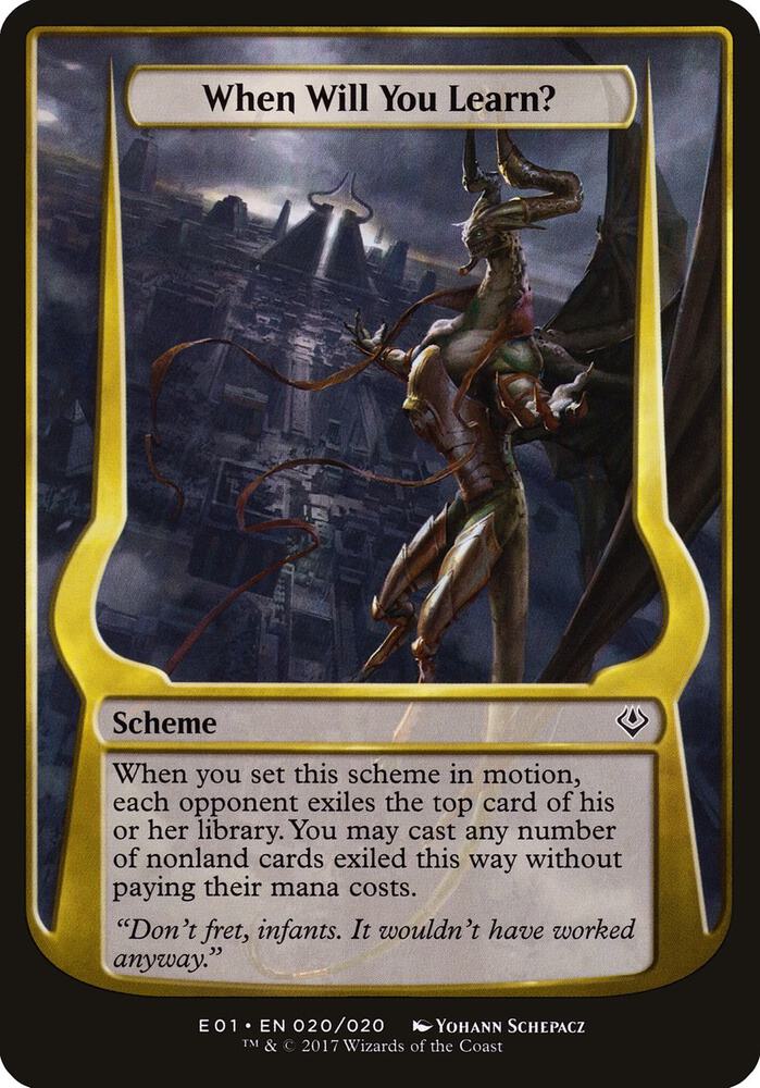 When Will You Learn Archenemy Nicol Bolas 20★/20 (Oversize Cards)  | Good Games Modbury