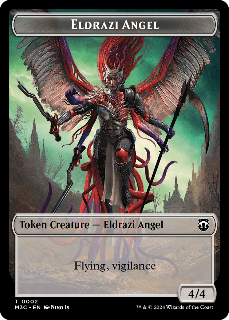 Copy (Ripple Foil) // Eldrazi Angel Double-Sided Token [Modern Horizons 3 Commander Tokens] | Good Games Modbury