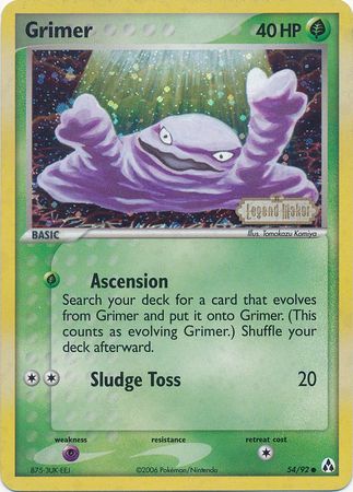 Grimer (54/92) (Stamped) [EX: Legend Maker] | Good Games Modbury