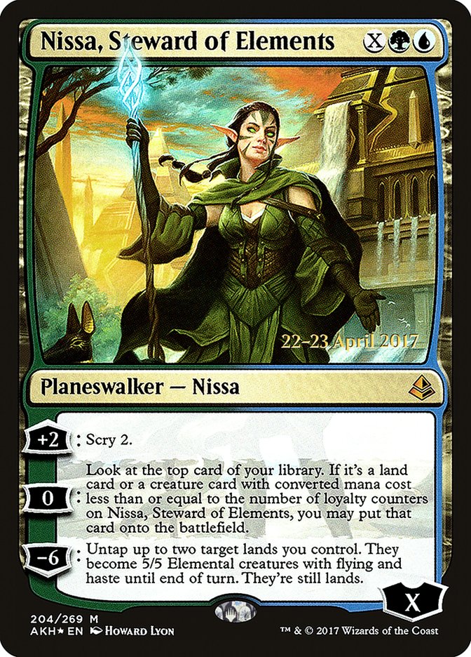 Nissa, Steward of Elements [Amonkhet Prerelease Promos] | Good Games Modbury