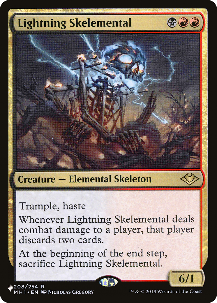 Lightning Skelemental [The List Reprints] | Good Games Modbury