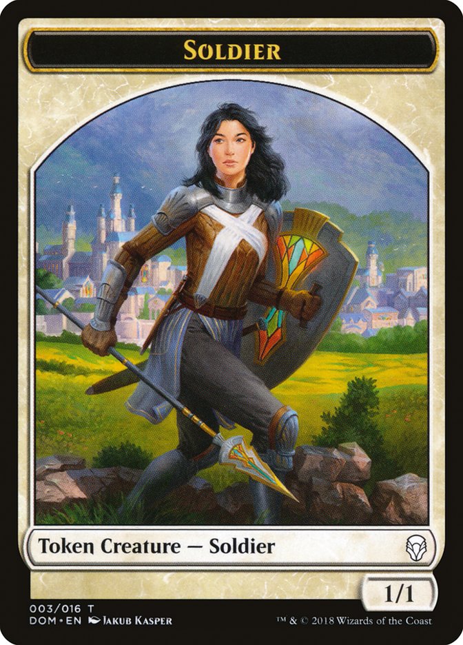 Soldier Token [Dominaria Tokens] | Good Games Modbury