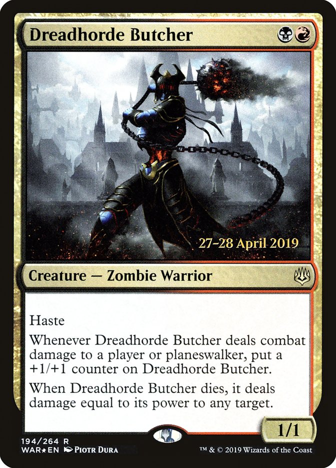 Dreadhorde Butcher [War of the Spark Prerelease Promos] | Good Games Modbury