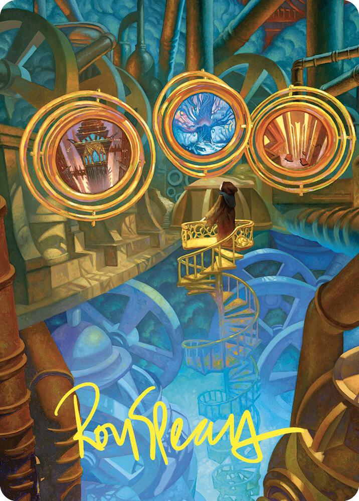 Extraplanar Lens Art Card Gold Stamped Signature 46 (Art Series: Commander Masters)  | Good Games Modbury
