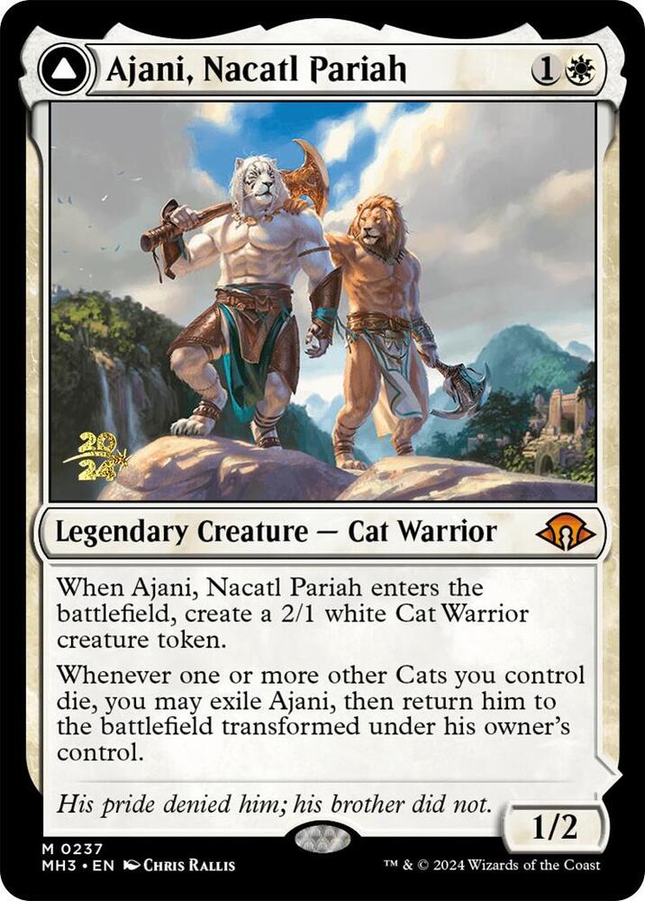 Ajani, Nacatl Pariah // Ajani, Nacatl Avenger 237s/90 (Prerelease Cards)  - PreRelease Foil | Good Games Modbury