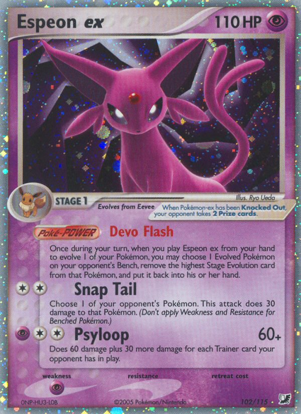 Espeon ex (102/115) [EX: Unseen Forces] | Good Games Modbury