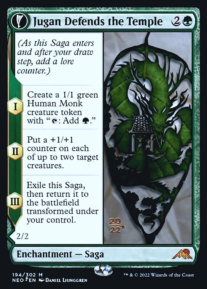 Jugan Defends the Temple // Remnant of the Rising Star [Kamigawa: Neon Dynasty Prerelease Promos] | Good Games Modbury