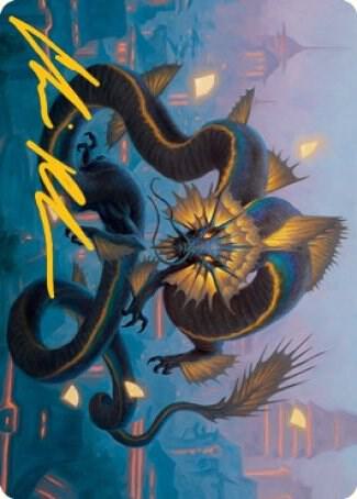 Ao the Dawn Sky Art Card 25 81 Gold Stamped Signature 25 (Art Series: Kamigawa: Neon Dynasty)  | Good Games Modbury
