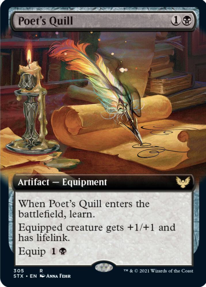 Poets Quill Extended Art 305 (Strixhaven: School of Mages)  | Good Games Modbury