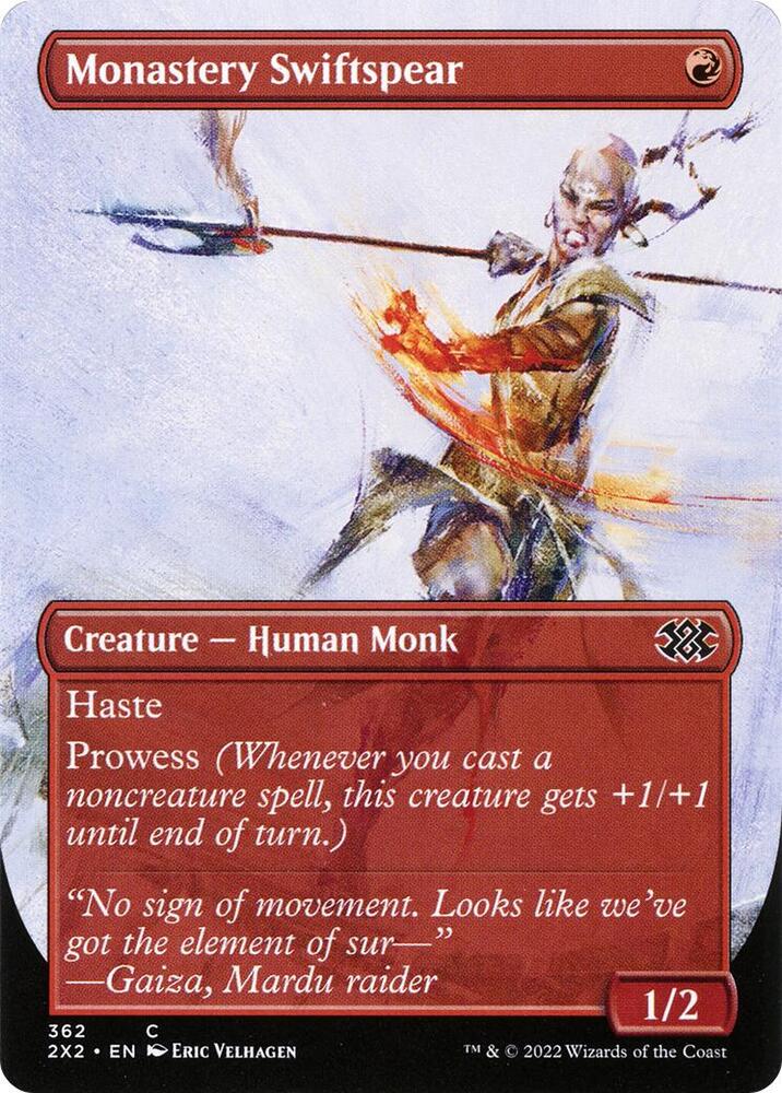 Monastery Swiftspear Borderless 362/331 (Double Masters 2022)  - Foil | Good Games Modbury