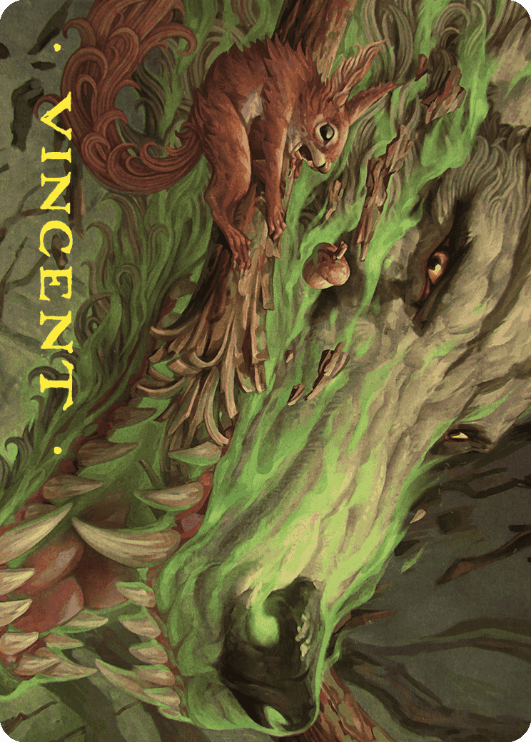 Leaping Ambush Art Card (Gold-Stamped Signature) [Wilds of Eldraine Art Series] | Good Games Modbury