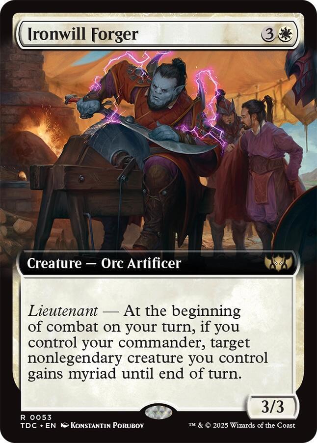 Ironwill Forger 53 (Commander: Tarkir: Dragonstorm)  - Extended Art | Good Games Modbury