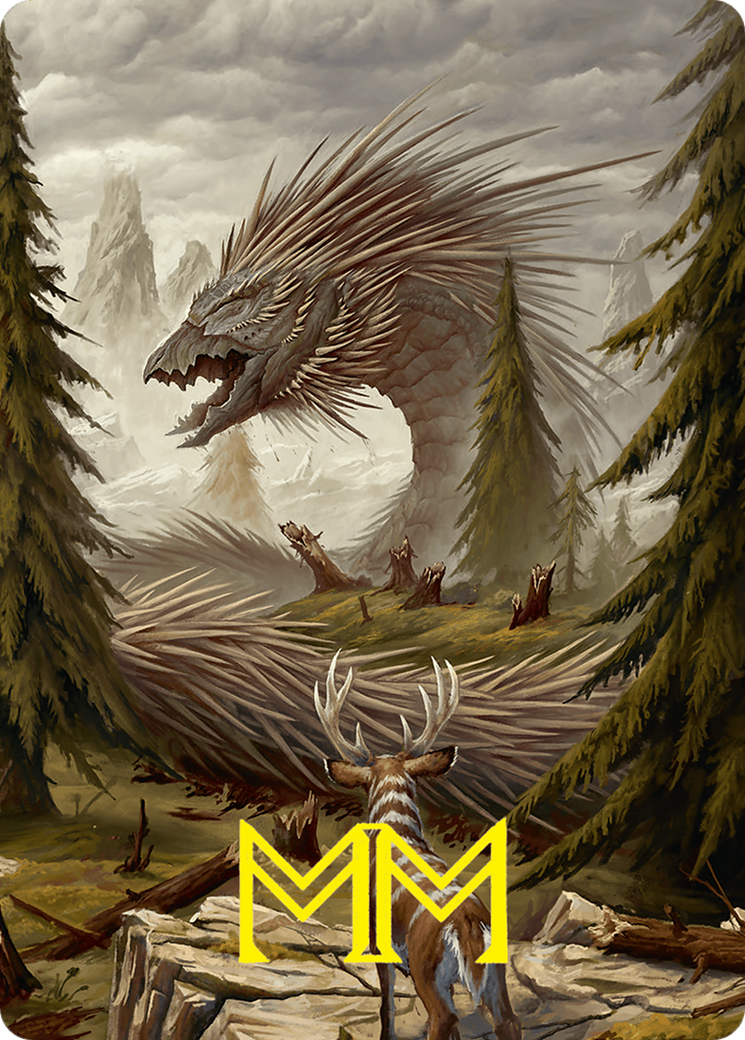 Quilled Greatwurm Art Card (44/54) (Gold-Stamped Signature) [Foundations Art Series] | Good Games Modbury