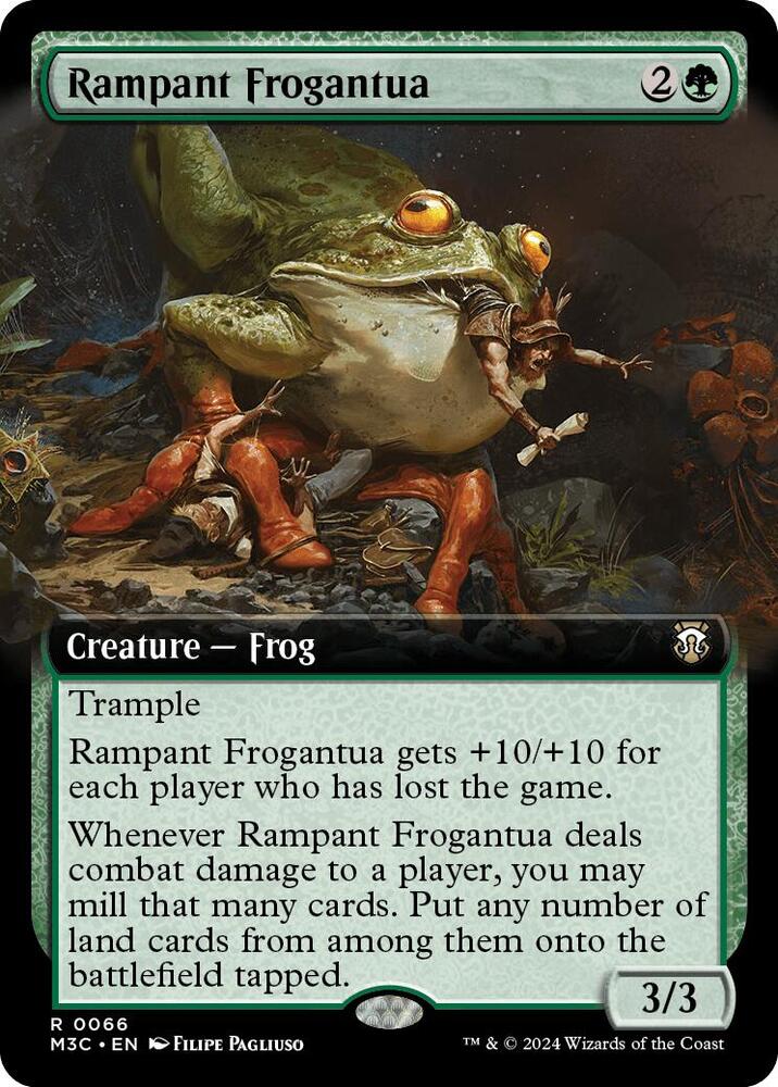 Rampant Frogantua 66/411 (Commander: Modern Horizons 3)  - Extended Art Ripple Foil | Good Games Modbury