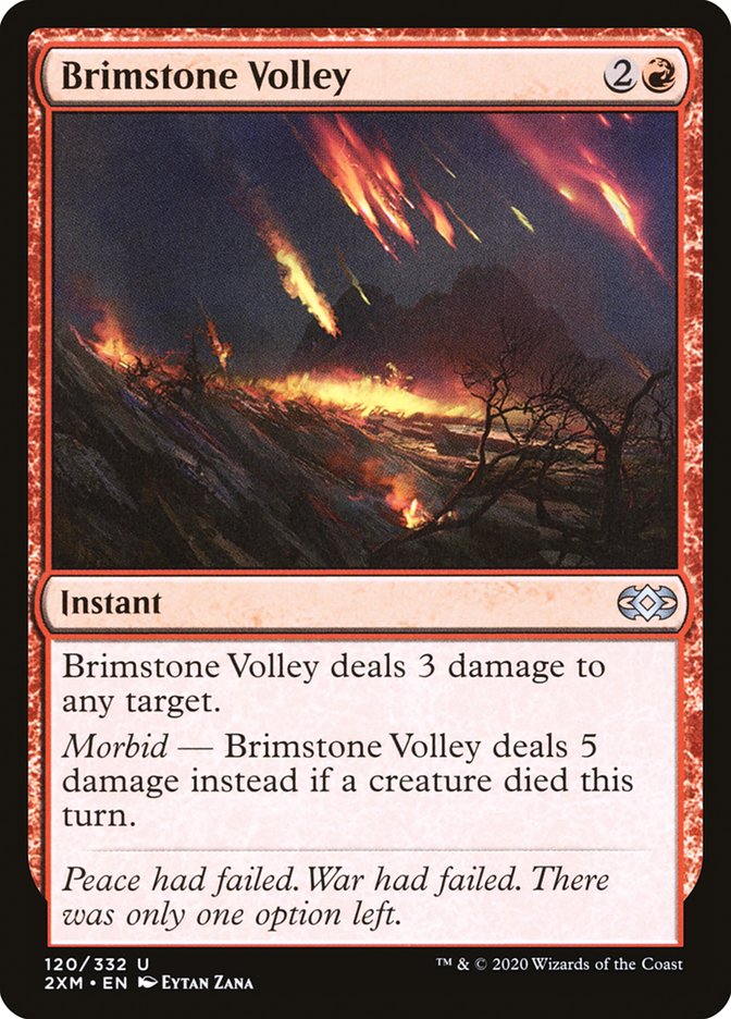 Brimstone Volley 120/332 (Double Masters)  - Foil | Good Games Modbury
