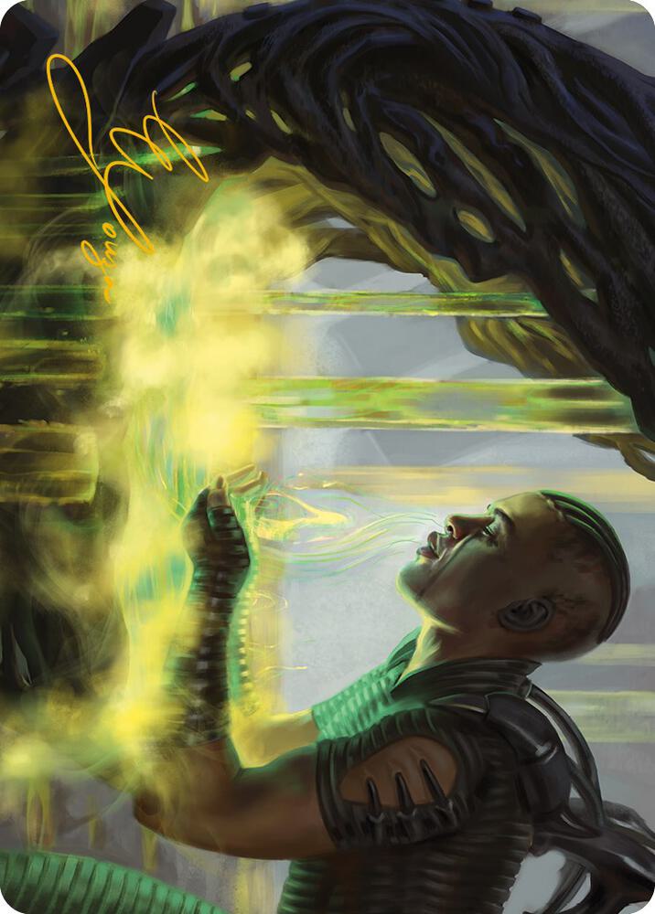 Necrogen Communion Art Card Gold Stamped Signature 21 (Art Series: Phyrexia: All Will Be One)  | Good Games Modbury