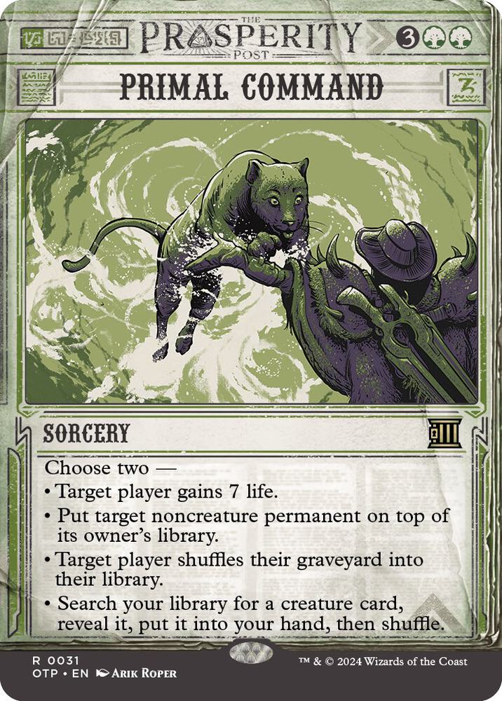 Primal Command 31/65 (Outlaws of Thunder Junction: Breaking News)  - Showcase Foil | Good Games Modbury