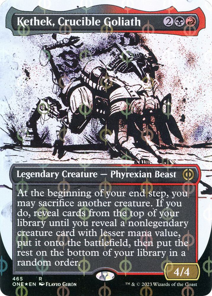 Kethek, Crucible Goliath 465/271 (Phyrexia: All Will Be One)  - Borderless Compleat Foil | Good Games Modbury