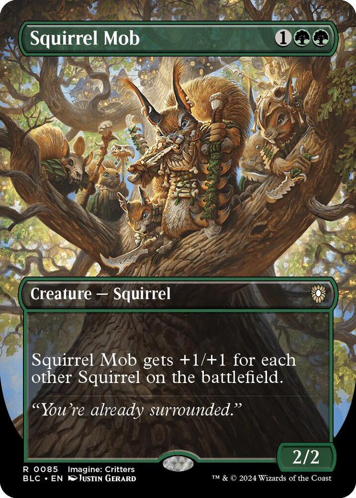 Squirrel Mob 85 (Commander: Bloomburrow)  - Borderless Foil | Good Games Modbury