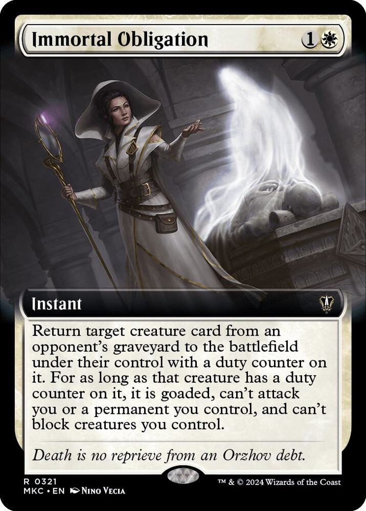 Immortal Obligation 321/311 (Commander: Murders at Karlov Manor)  - Extended Art | Good Games Modbury