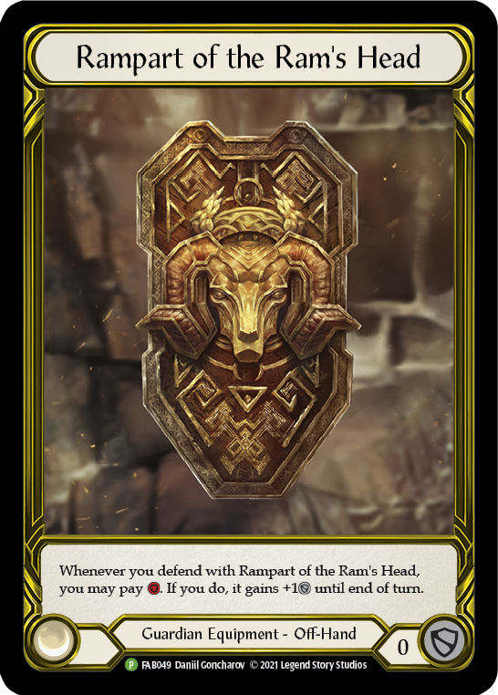 Rampart of the Ram's Head (Golden) [FAB049] (Promo)  Cold Foil | Good Games Modbury