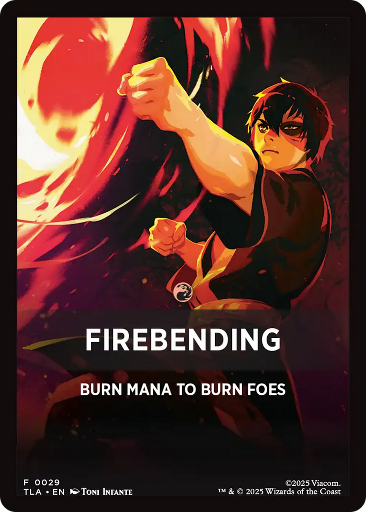 Firebending Theme Card (0029) [Avatar: The Last Airbender Tokens] | Good Games Modbury