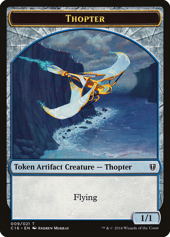 Daretti, Scrap Savant Emblem // Thopter Double-Sided Token [Commander 2016 Tokens] | Good Games Modbury