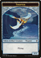 Daretti, Scrap Savant Emblem // Thopter Double-Sided Token [Commander 2016 Tokens] | Good Games Modbury