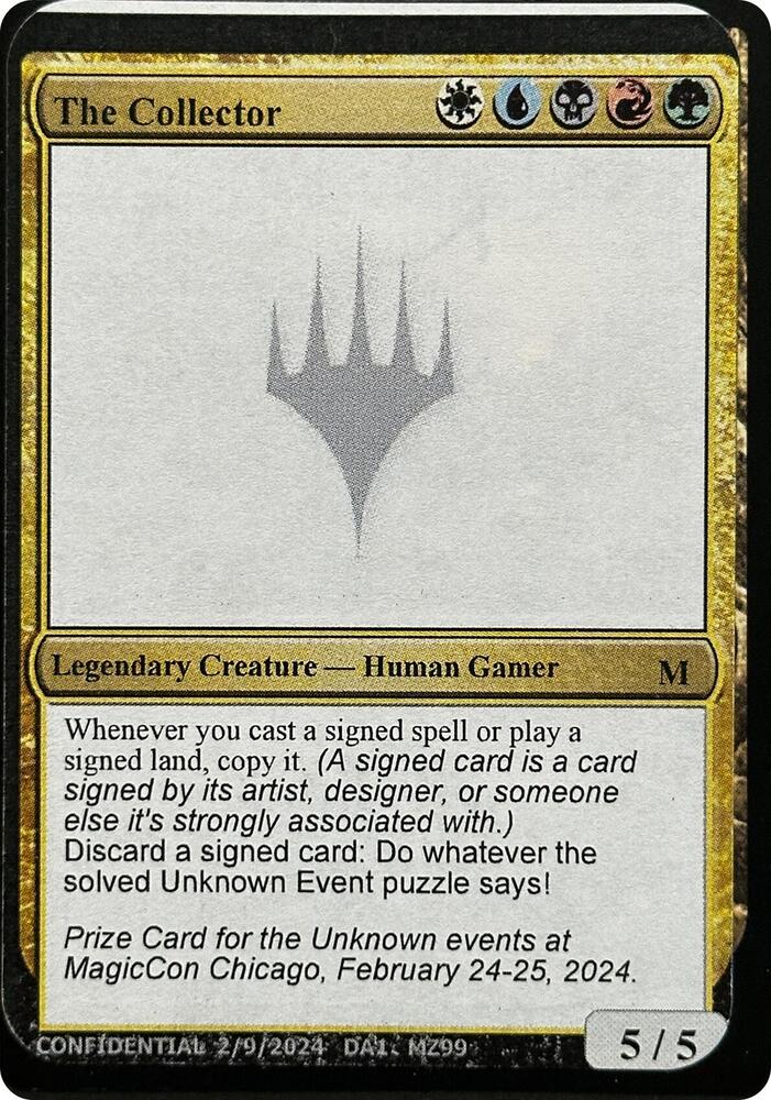 The Collector MZ99/477 (Un-Known Event Playtest Cards)  | Good Games Modbury
