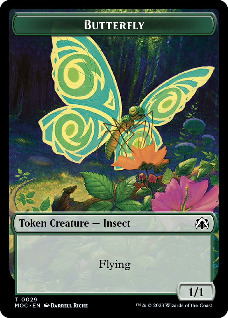 Butterfly // City's Blessing Double-Sided Token [March of the Machine Commander Tokens] | Good Games Modbury