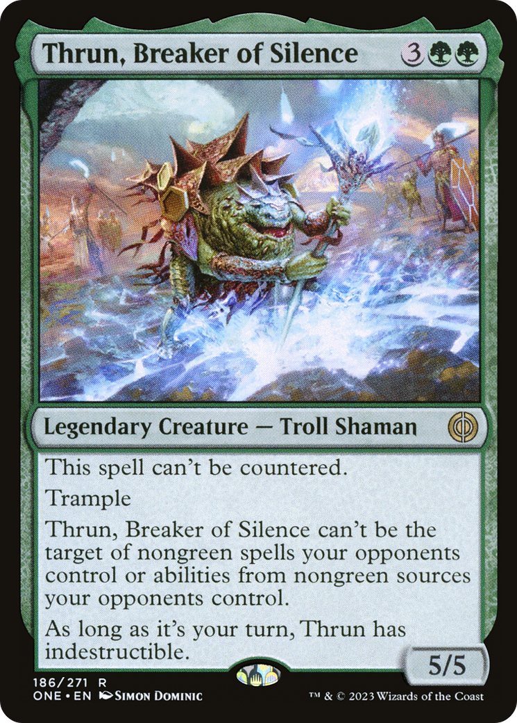 Thrun, Breaker of Silence [Phyrexia: All Will Be One Prerelease Promos] | Good Games Modbury