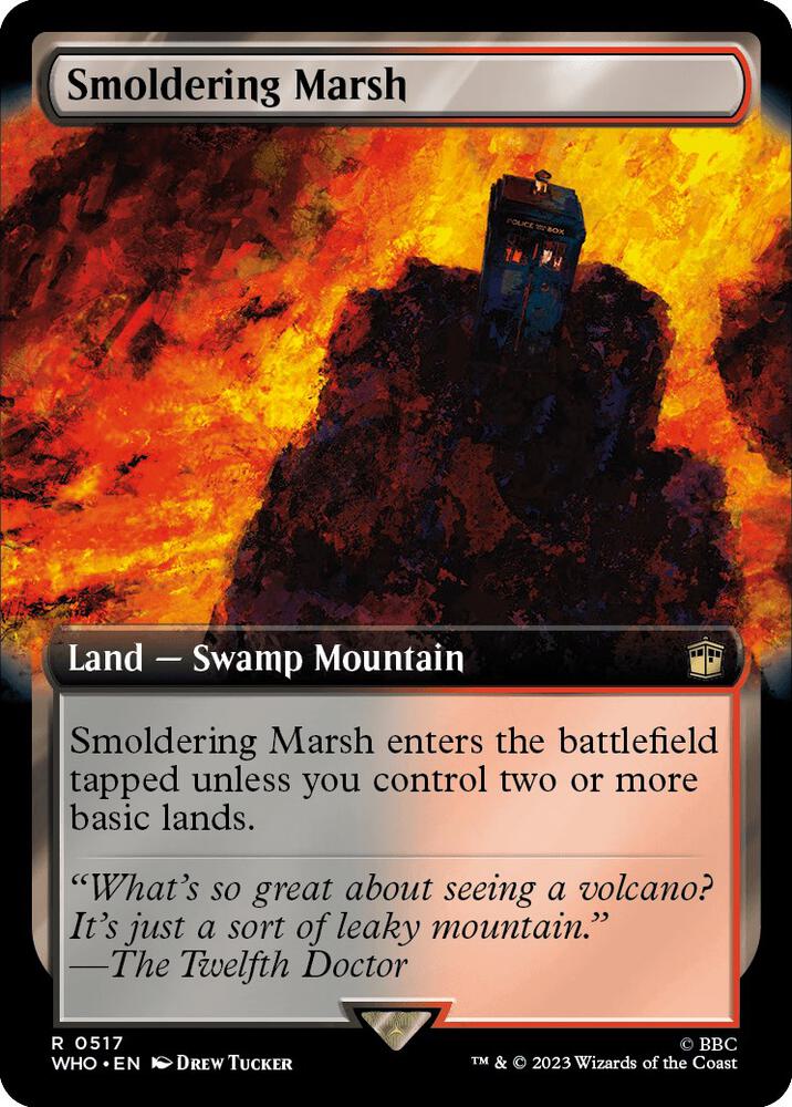 Smoldering Marsh 517/331 (Universes Beyond: Doctor Who)  - Extended Art Foil | Good Games Modbury
