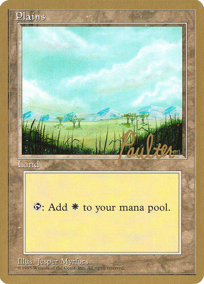 Plains (pp365) (Preston Poulter) [Pro Tour Collector Set] | Good Games Modbury