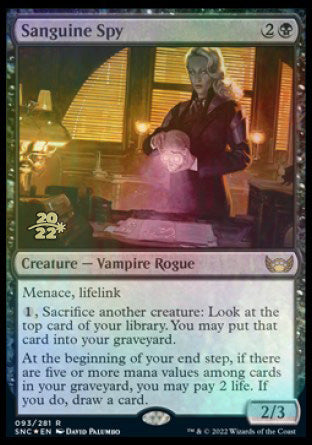 Sanguine Spy [Streets of New Capenna Prerelease Promos] | Good Games Modbury