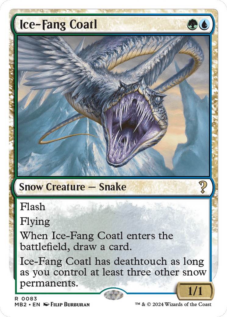 Ice-Fang Coatl (White Border) [Mystery Booster 2] | Good Games Modbury