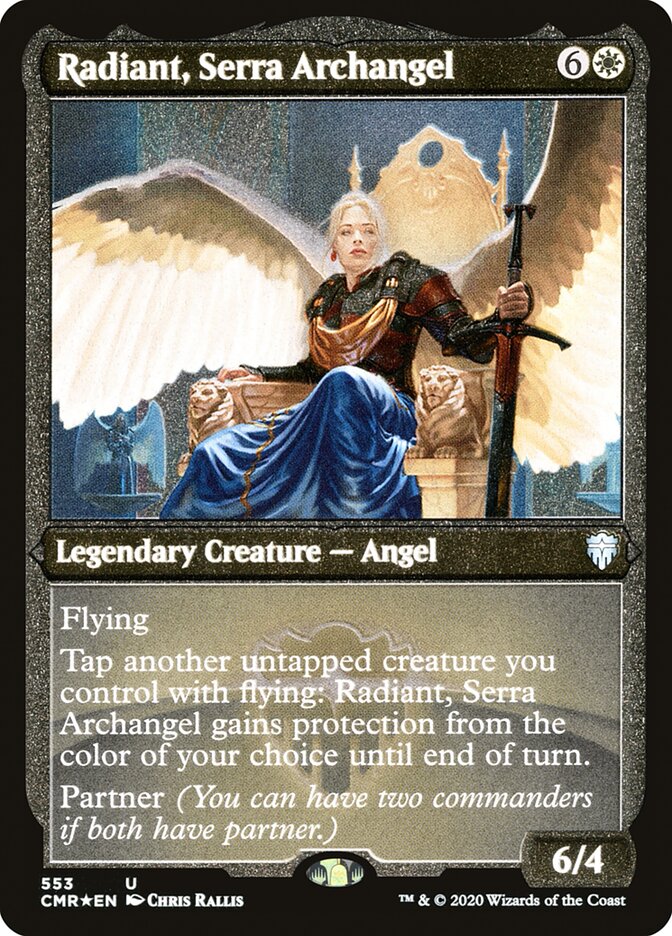 Radiant, Serra Archangel (Etched) [Commander Legends] | Good Games Modbury