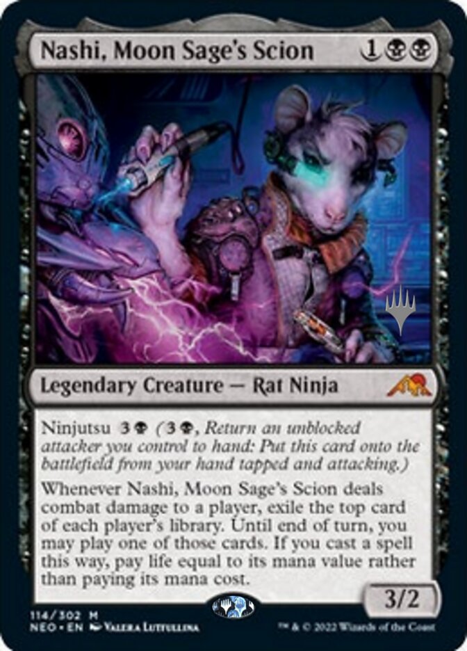 Nashi, Moon Sage's Scion (Promo Pack) [Kamigawa: Neon Dynasty Promos] | Good Games Modbury