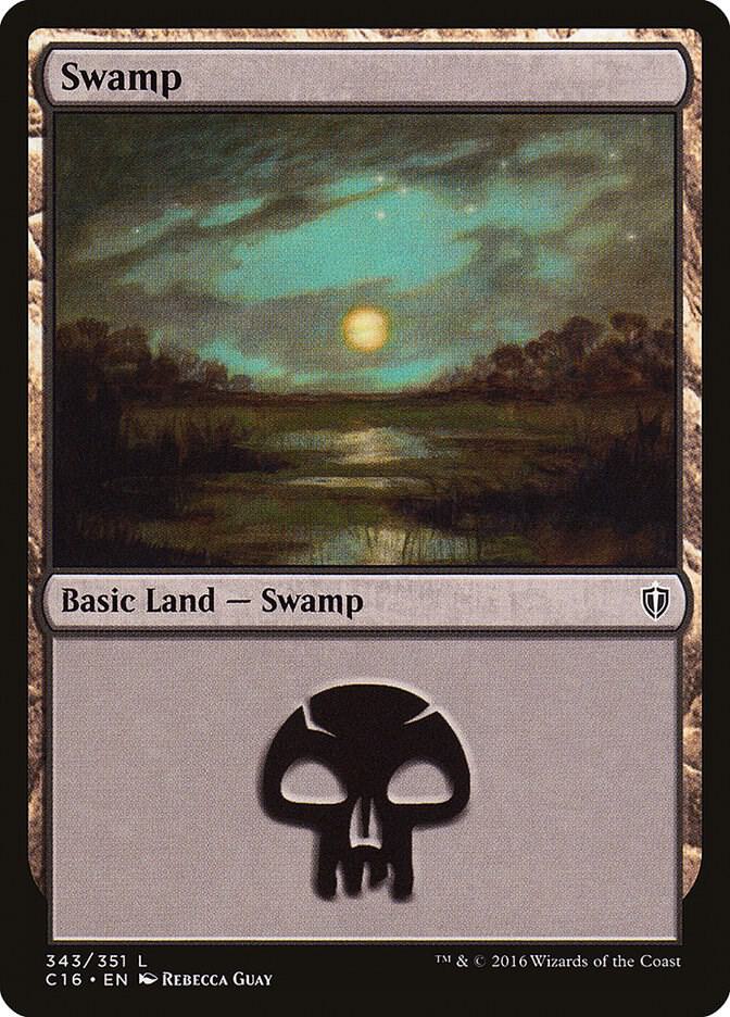Swamp 343/351 (Commander 2016)  | Good Games Modbury