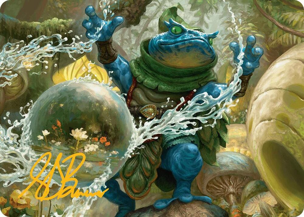 Pond Prophet Art Card Gold Stamped Signature 29 (Art Series: Bloomburrow)  | Good Games Modbury