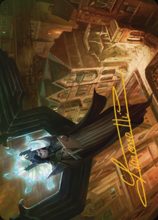 Angelic Sleuth Art Card (Gold-Stamped Signature) [Streets of New Capenna Art Series] | Good Games Modbury