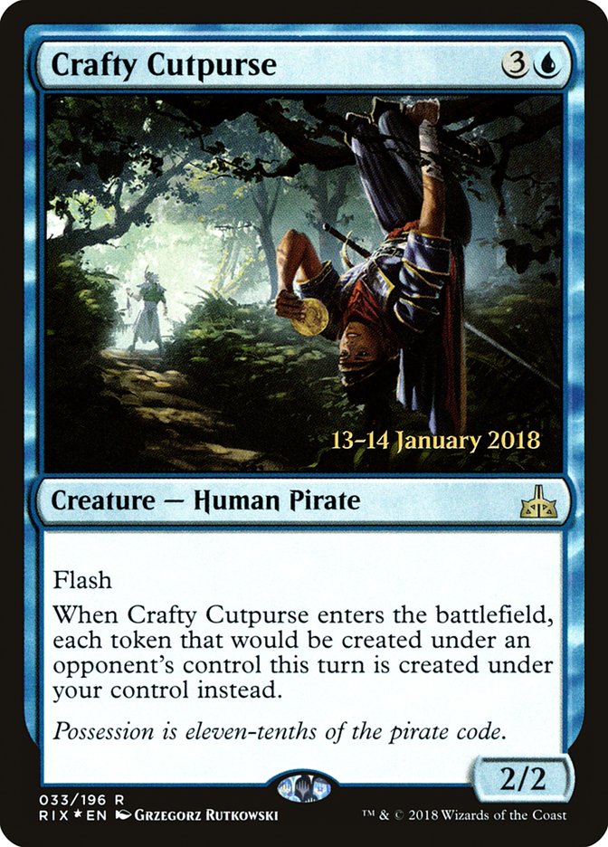 Crafty Cutpurse [Rivals of Ixalan Prerelease Promos] | Good Games Modbury