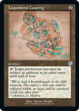 Liquimetal Coating Schematic 91/63 (The Brothers' War: Retro Frame Artifacts)  - Foil | Good Games Modbury