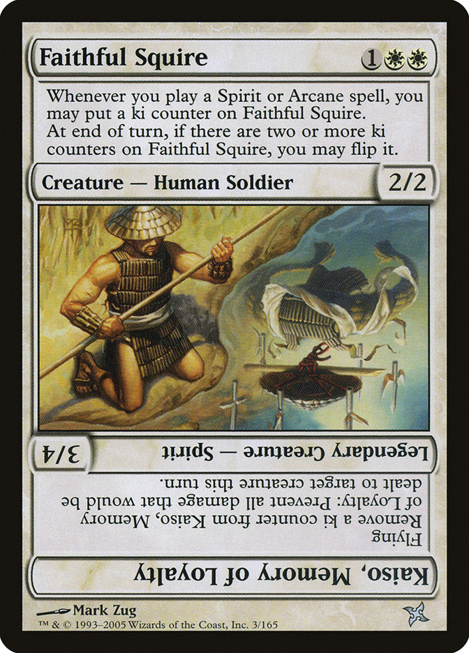 Faithful Squire // Kaiso, Memory of Loyalty [Betrayers of Kamigawa] | Good Games Modbury