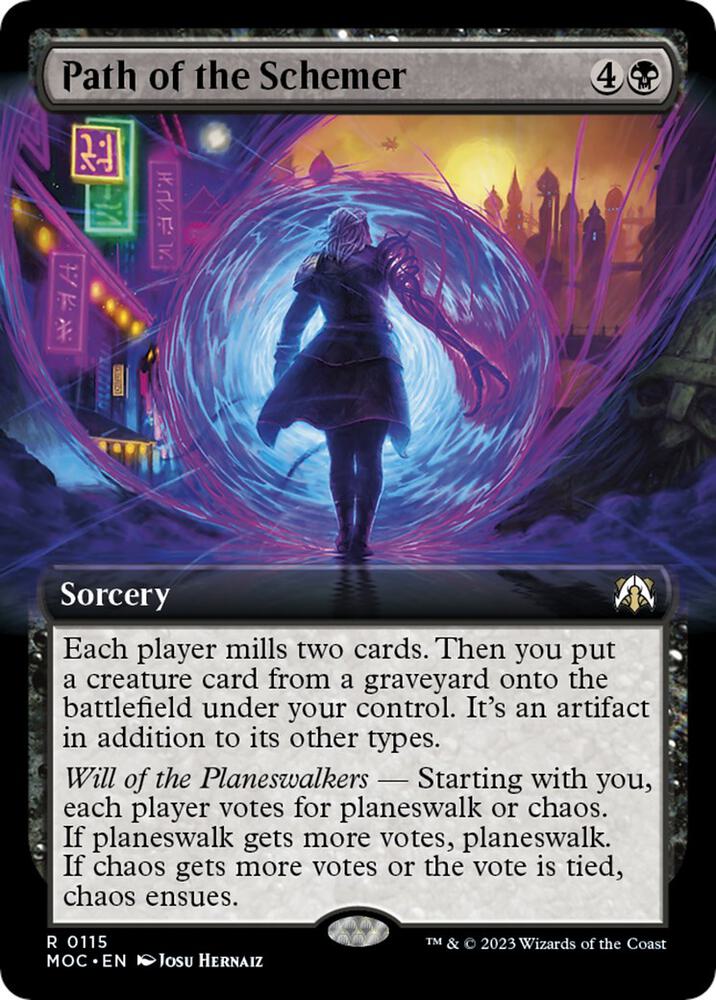 Path of the Schemer 115/444 (Commander: March of the Machine)  - Extended Art | Good Games Modbury
