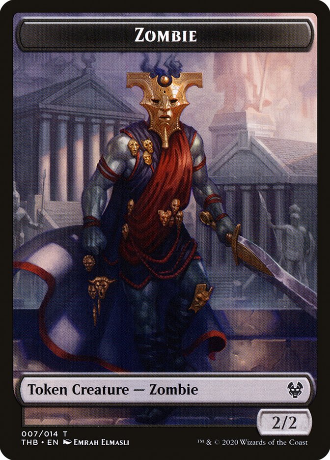 Human Soldier // Zombie Double-Sided Token [Theros Beyond Death Tokens] | Good Games Modbury