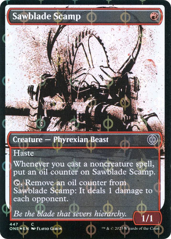 Sawblade Scamp 447/271 (Phyrexia: All Will Be One)  - Showcase Compleat Foil | Good Games Modbury